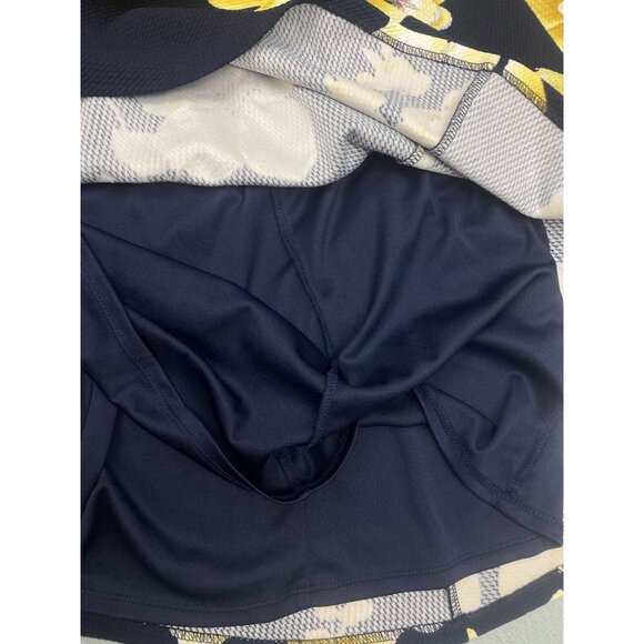 Jessica Howard Women's Plus Navy Blue Yellow Flowers A Line Dress Size 16 W - Picture 4 of 12